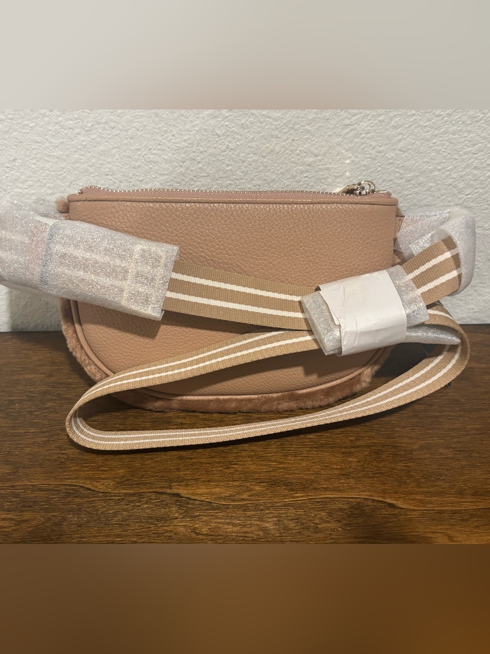 kate spade Blush Faux-Fur Tan Belt/Bum Bag - Picture 5 of 12
